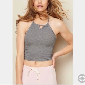 💗 Baby Pink Halter Crop Top